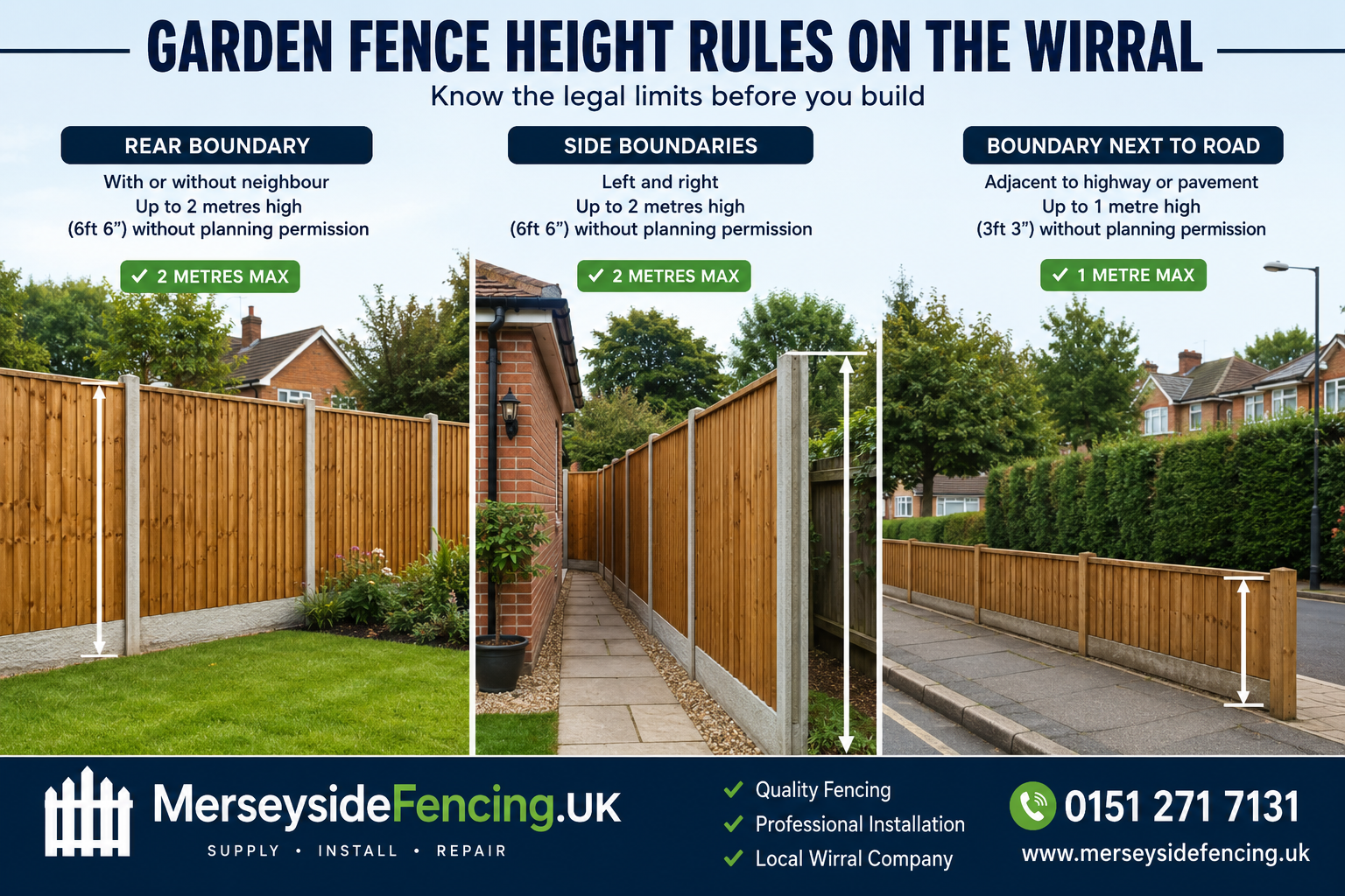 How High Can a Back Garden Fence Legally Be on the Wirral?
