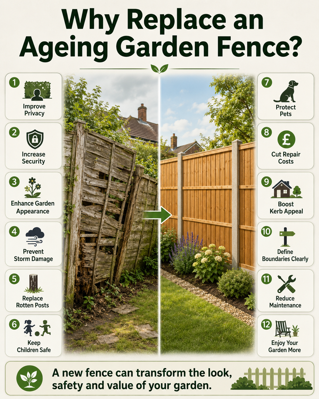 12 Reasons to Replace an Ageing Fence.